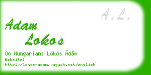 adam lokos business card